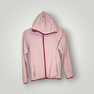 Columbia Kids Pink Jacket full zip coat youth size Large 14 16